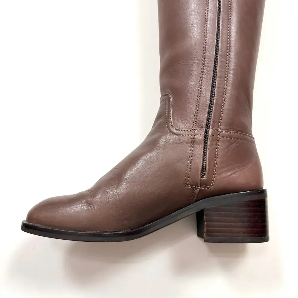Tory Burch Fulton 55MM Boots Silky Leather in Topo Brown